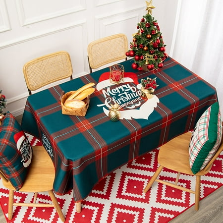 

Homeex Arrange The Red Green Table Cloth Cotton And Linen Red Hat Old Man 140x230CM