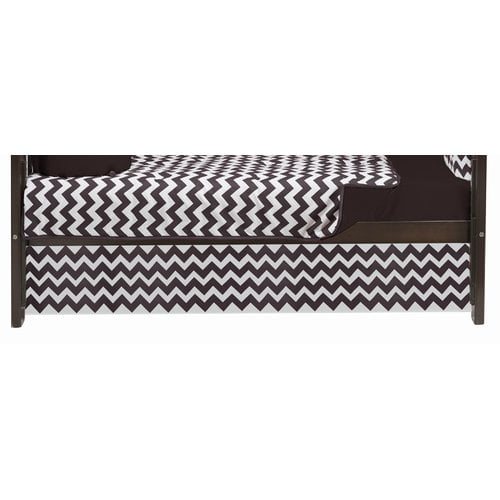 BabyDoll Chevron Crib Dust Ruffle Grey