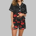 thumbnail image 1 of Ensembles de Pyjama pour Femmes, Shorts pour Femmes, Blouse Décontractée à Col Rabattu Manches Courtes Mode Short Ensemble de Pyjama, 1 of 4