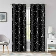 thumbnail image 2 of Star Curtains for Bedroom 42x84inch Kids Blackout Curtains Black Blackout Curtains Insulated Room Darkening Window Drapes for Nursery 2 Panels, 2 of 8