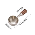thumbnail image 2 of Coffee Ground 2-Tablespoon Measuring Scoop, 304 Stainless Steel Coffee Scoop With Black Walnut Handle, 2Tbsp (30Ml) Coffee Measuring Spoon For Coffee Beans & Powder, 1-Pack, 2 of 2