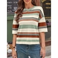thumbnail image 4 of WIHOLL Women’s Blouses Tops Short Sleeve Knit Crochet Sweater Lightweight Pullover Crewneck for Spring Summer, 4 of 10