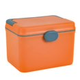 thumbnail image 1 of Medicine Storage Box Double-layered Multi Grid with Lock Design Large Capacity Rounded Edges Medical Organizer for Home Dorm Jikaix Orange, 1 of 5