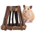 thumbnail image 4 of Pet House, Natural Applewood Hide Cave Cage Small Animal Nests Wooden Hamster House, For Hamster ANGGREK NO, 4 of 8