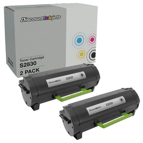 DI Toner Cartridge Replacement for Dell S2830dn 593-BBYO (Black, 2pk) Compatible with Dell Laser S2830dn