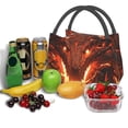 thumbnail image 6 of Vsdgher Magma Fire Black Dragon Print Insulated Reusable Bags with Sturdy Zipper and Handles, Foldable Totes for Hot or Cold Food Bring or Delivery, 6 of 8