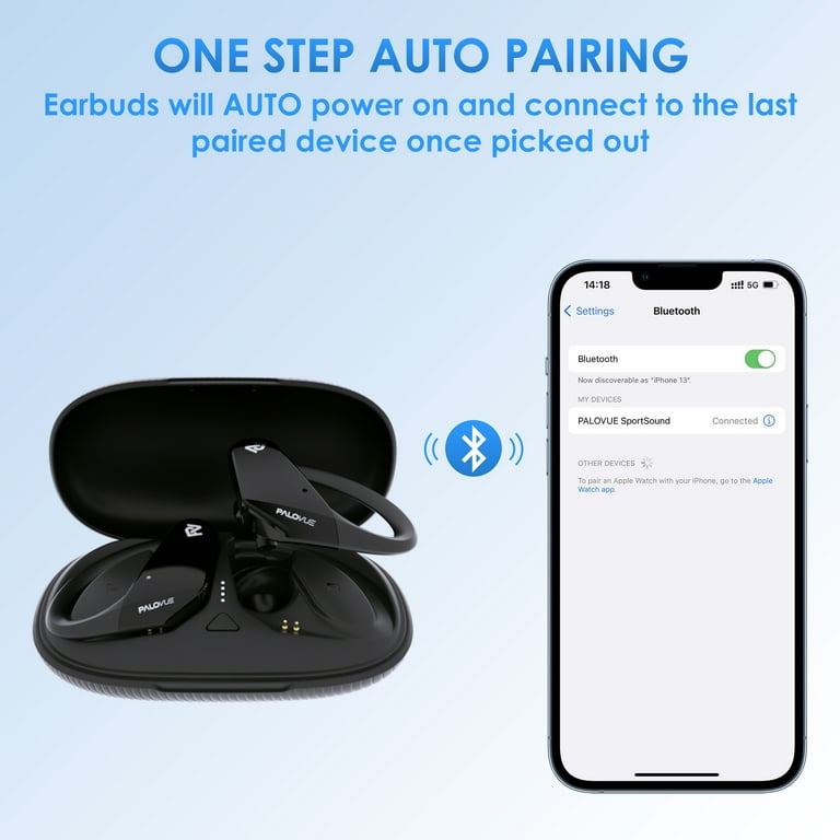 PALOVUE Wireless Earbuds Bluetooth Headphones, Bluetooth 5.2
