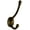 Brass And Black, variant on Baldwin 0742031 Costume Hook - Unlacquered Brass