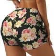 thumbnail image 2 of Naloa Rose Flowers Biker Shorts for Women Seamless Scrunch Short Women’s Yoga Shorts for Gym Running Sport Shorts - Medium, 2 of 9