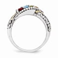 thumbnail image 3 of White Sterling Silver Ring Band Yellow Customize Stones Diamond, 3 of 4