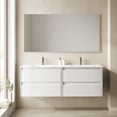 thumbnail image 2 of Ws Bath Collections Ambra 160 RB Ambra 66" Wall Mounted Double Basin Vanity Set - Blue, 2 of 7