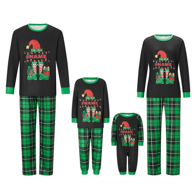 Pyjamas Assortis de Noël pour la Famille Rouges Ensembles de Pyjamas des Fêtes en Coton Vêtements de Nuit