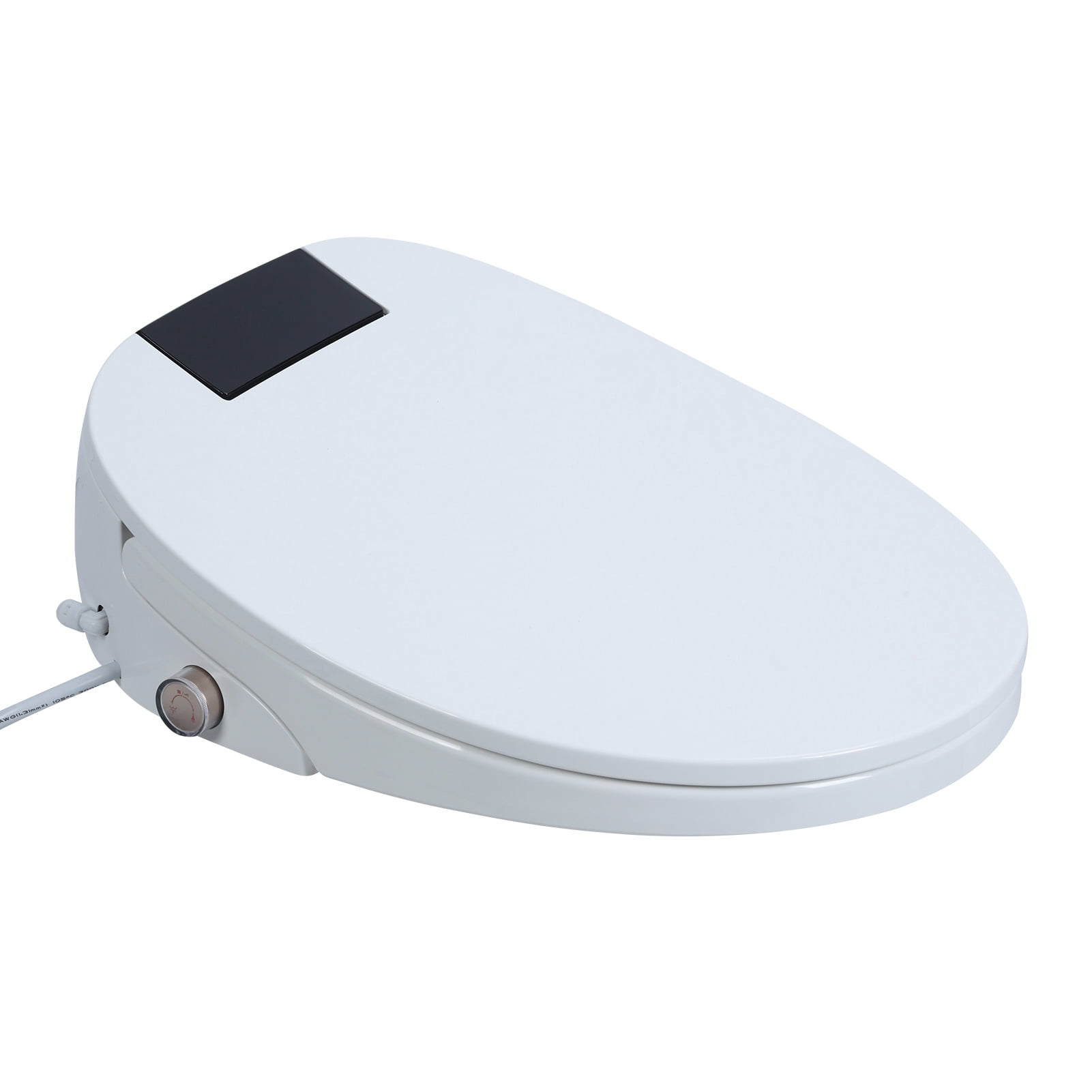 Dbuoem Electric Bidet Toilet Seat,Bidet Attachment for Toilet,Elongated Heated Toilet Seat with Instant,Self-Clean Nozzle,Automatic Flip Cover