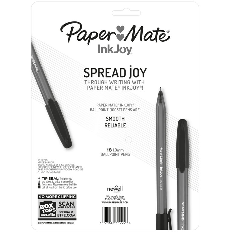 Paper Mate InkJoy 100ST Ballpoint Pens, Medium Point (1.0mm