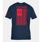under armour freedom flag t-shirt, academy//red, large