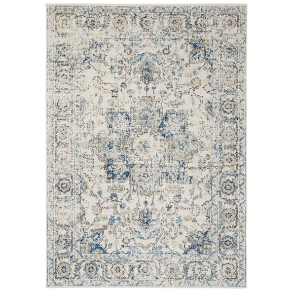 SAFAVIEH Madison Katina Traditional Oriental Area Rug, Grey/Ivory, 5'3" x 7'6"