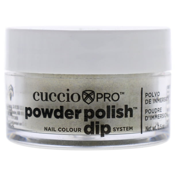 Polvo de uñas Cuccio Pro Powder Polish Nail Colour Dip System - Rich Gold Glitter Nail Powder Dama 0.5 oz