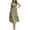 Green, variant on Women's Flutter Sleeve Tiered Maxi Dress, Smocked Elastic Waist Ruffle Layered Long Dress with Puff Sleeves,L,Light Green