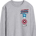 thumbnail image 3 of Marvel Captain America - Logo Stack - Men's Long Sleeve Graphic Tee, 3 of 5