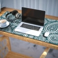 thumbnail image 3 of Long Mouse Pads for Desk,Teal Paisley Pattern Desk Mats on Top Of Desks, Desk Mouse Pad Extra Large with 3mm Non-Slip Base and Stitched Edge for Gaming,Office,Work,Home 35.4"x15.7", 3 of 6