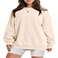 thumbnail image 1 of Women’s Oversized Sweatshirts Long Sleeve Solid Color Pullover Tops, 1 of 6