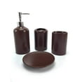 WPM 19 Piece Flocking Ceramic Bathroom Linen & Accessory Set with Bath