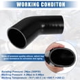 thumbnail image 3 of 45 grados 2,5 pulgadas a 3,0 pulgadas ID 4 capas coche codo reductor manguera de silicona acoplador tubo Intercooler tubería de entrada negro 63-76mm, 3 of 7