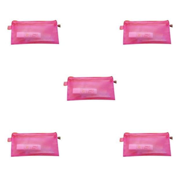 Methold Bolsa transparente de doble rejilla con cremallera para documentos, suministros de papelería de oficina, PVC, A4/A5/A6/B5 Type6 NO6