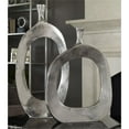 thumbnail image 3 of Bowery Hill Contemporary 2 Piece Vase Set in Textured Nickel, 3 of 3
