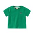 thumbnail image 3 of Gubotare Toddler Shirts Girls' Short Sleeve T Shirts Crop Top Short Sleeve Round Neck Loose Basic Tees for Summer (Green,Size 5-6 Years), 3 of 6