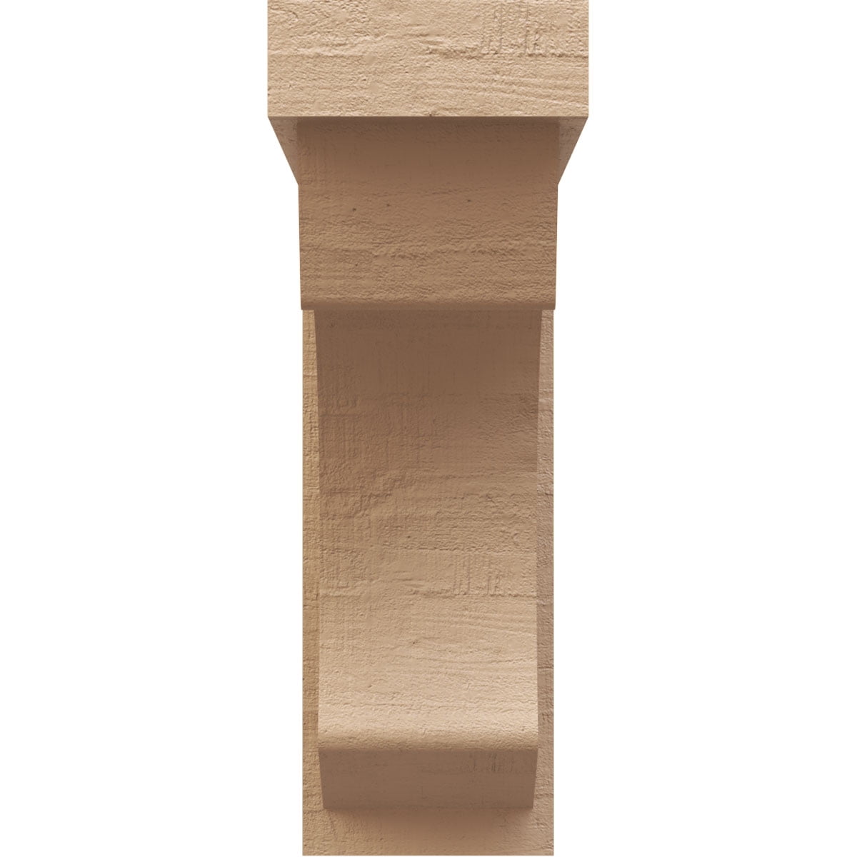 6"W x 12"D x 18"H Classic Emerson Rough Cedar Woodgrain TimberThane Corbel, Primed Tan