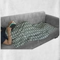 thumbnail image 6 of Nature Soft Flannel Fleece Blanket, Retro Textured French Late Baroque Style Tulip Branches Botany Inspired, Cozy Plush for Indoor and Outdoor Use, 50" x 60", Pale Sage Green White, by Ambesonne, 6 of 6