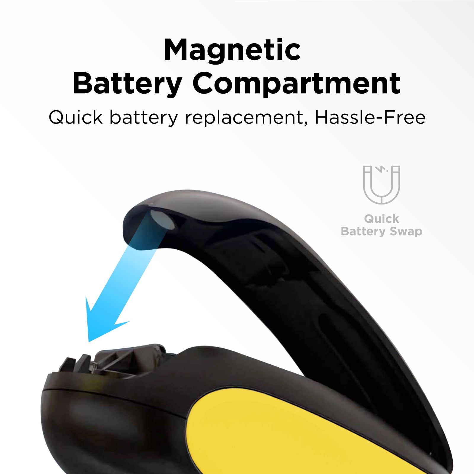 Kitchen Mama One-To-Go Electric Can Opener : Auto Stop, Smooth Edge, Battery Operated (Yellow)
