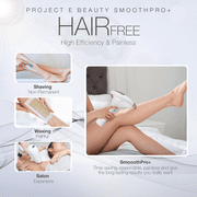 Project E Beauty SmoothPro+ IPL Laser Hair Removal Device | FDA Cleared Laser Hair Removal Device | Intense Pulsed Light | Permanent Hair Reduction