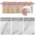 thumbnail image 3 of Pink Wood Grain Valances for Windows Country Pink Yellow Gradient Wooden Grain Stripe Valance Curtains Rod Pocket Bathroom Small Window Treatments for Kitchen Living Room Bedroom, 42"x12", 3 of 7