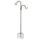 thumbnail image 2 of Gancho De Pastor, Soporte Para Comedero De Pájaros Independiente De 63 Pulgadas, Hierro Multiusos Desmontable Para Exteriores Con Bases De 5 Puntas Para Luces Solares Para Cestas, 2 of 7