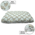thumbnail image 3 of Sheep Pet Bed, Style Lamb Animals Funny Characters Doodle Sleep Bedtime Theme, Chew Resistant Pad for Dogs and Cats Cushion with Removable Cover, 24" x 39", Eggshell and Pale Blue, by Ambesonne, 3 of 4