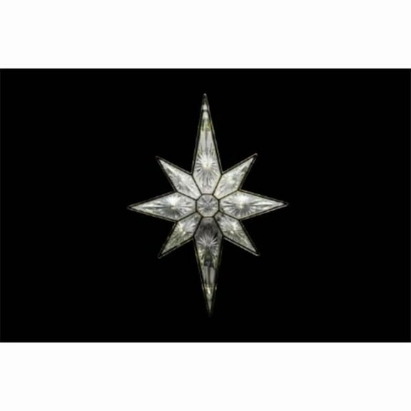 Queens of Christmas TOPPER-BSTAR-11-LWW 11 in. Bethlehem Star Tree Topper with Warm White LED