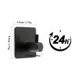 thumbnail image 5 of Ganchos de pared adhesivos con acabado negro mate, ganchos autoadhesivos resistentes para toallas de baño, abrigos, simplicidad elegante, 5 of 5