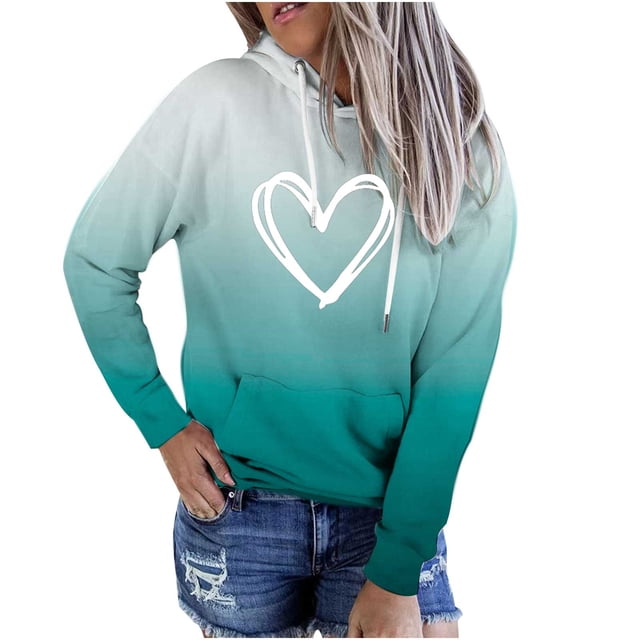Mode Chandails en Molleton à Capuche Décontractés à Manches Longues pour Femmes Imprimé Hauts Chauds pour Dames Blouse