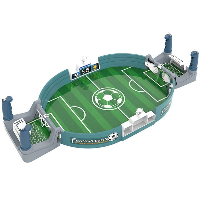 Portable Football Table Board Games with 2 Mini Football Fun Interactive Soccer Game Toy Reusable Competitive Soccer Toys for Kids Adults Family Party