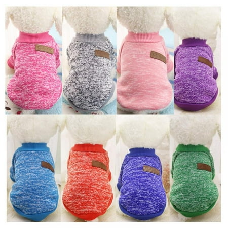 Dog Sweater Classic Warm Pet Sweaters Pet Dog Clothes Knitwear Warm Dog Pajamas for Small Dog Puppy Winter Doggie Sweatshirt (Retro Colors)