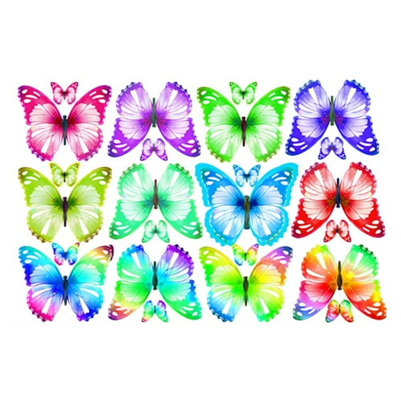 Crystal Candy Wafer-Paper Color-Splash Butterflies