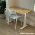 thumbnail image 3 of Desky Dual Mini Rubberwood Sit Stand Desk - Light Oak / 40" X 24" / Gray, 3 of 9