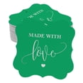 thumbnail image 1 of Inkdotpot Real Silver Foil Made With Love Wedding Tags Favor Bracket Shape Hang Pack Of 100 Paper Tags, 1 of 7