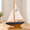 Navy Natural, variant on Wooden Sailboat Model Sailing Ship, 8-Inch, Set of 2