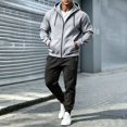 thumbnail image 4 of VEXRO Mens Hoodies 2 Piece Outfits Fleece Workout Casual Sweatpant and Drawstring Sweatshirts Fall Winter Hooded Sets, 4 of 8