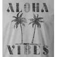 thumbnail image 3 of 9 Crowns Tees Aloha Vibes Vacation Trip Graphic T-shirt (XX-Large, Unisex Heather Grey), 3 of 3
