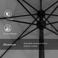 thumbnail image 3 of Pacific Trail Series Patio Market Umbrella in Pacifica with Aluminum Pole Aluminum Ribs Push Button Tilt Crank Lift, 3 of 5