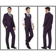 thumbnail image 2 of MAGE MALE Men's 3 Pieces Suit Elegant Solid One Button Slim Fit Single Breasted Party Blazer Vest Pants Set, 2 of 6